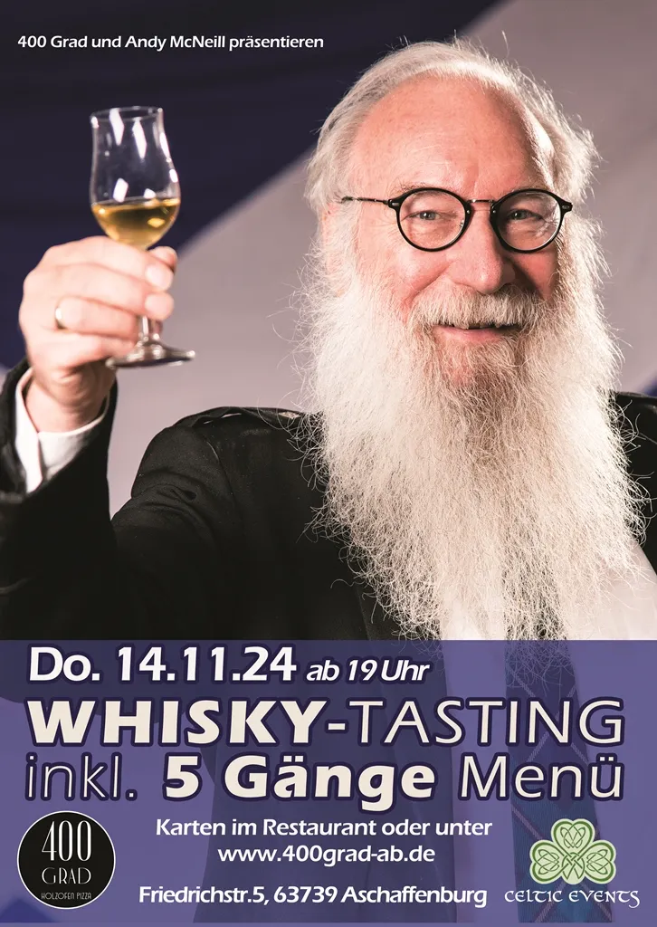 Am 14.11. laden wir wieder zu einem Whisky-Tasting inklusive 5-Gänge Menü ins 400 Grad ein.